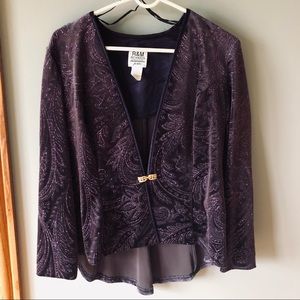 R&M Richards velvet purple jacket